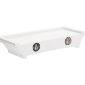 Greenbrier White Plastic Floating Shelf. 8.6 inches x 4 Inches. Holds Up to 5 Pounds.