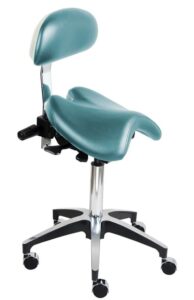 american goods professional rimostool deluxe sleek saddle series dental rolling saddle seat cusion chair for doctor's office (cobalt)