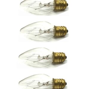 Clear Mini Night Light Bulb C7 Incandescent Soft White - 4 CT