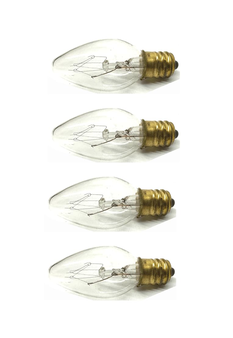 Clear Mini Night Light Bulb C7 Incandescent Soft White - 4 CT