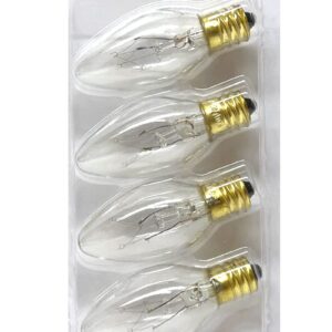 Clear Mini Night Light Bulb C7 Incandescent Soft White - 4 CT