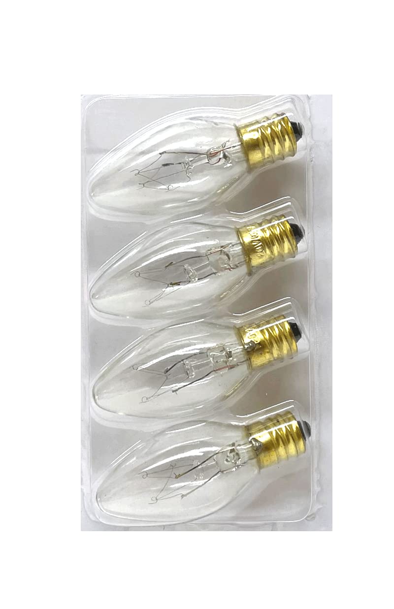 Clear Mini Night Light Bulb C7 Incandescent Soft White - 4 CT