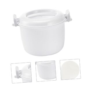 RORPOIR Rice Cooker Rice Maker for Microwave Food Storage Bowl Microwave Bowl with Lid Microwave Rice Pots Microwave Rice Cooking Microwave Steamer Basket Travel Pasta Insulation Plastic