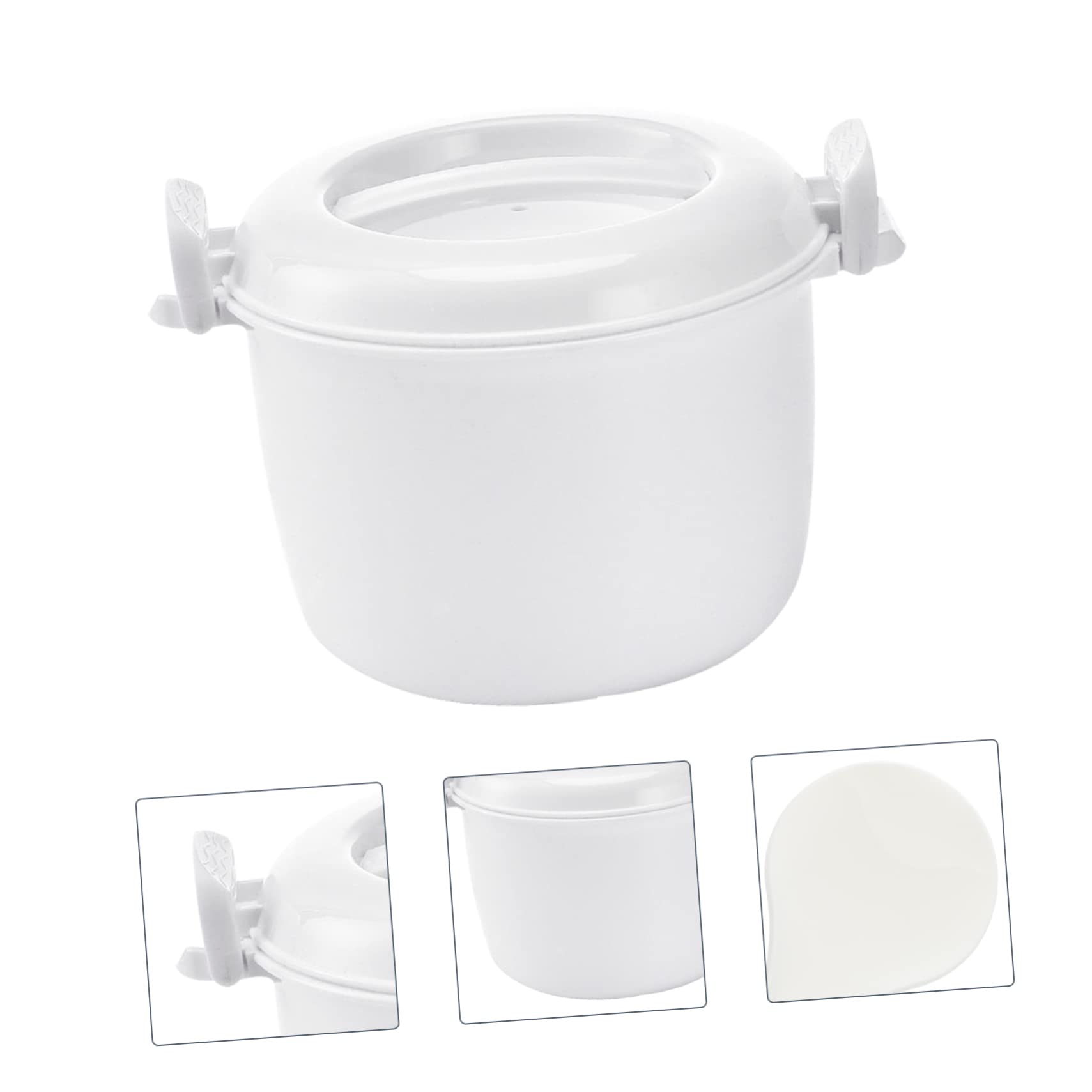 RORPOIR Rice Cooker Rice Maker for Microwave Food Storage Bowl Microwave Bowl with Lid Microwave Rice Pots Microwave Rice Cooking Microwave Steamer Basket Travel Pasta Insulation Plastic