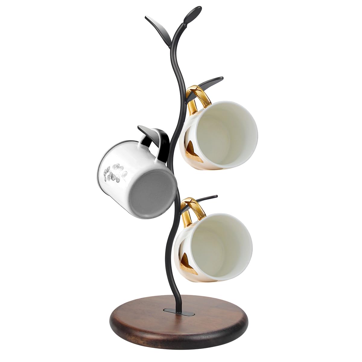 MW-NIHOLA Mug Holder Stand, Countertop Mug Tree, Coffee Pod Holder with Mug Rack, Coffee Counter Bar Accessory & Kitchen Organizer