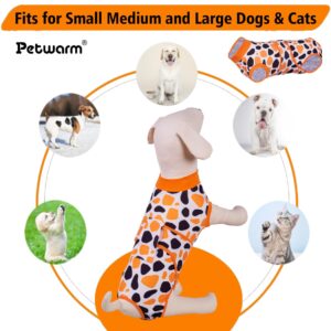 PetWarm Dog Spay Recovery Suit,Recovery Suit for Female Male Dogs,Dog Onesie After Surgey Spay Neuter Professional Pet Recovery Shirt Dog Abdominal Wounds Bandages,Leopard Pattern,Orange,XS