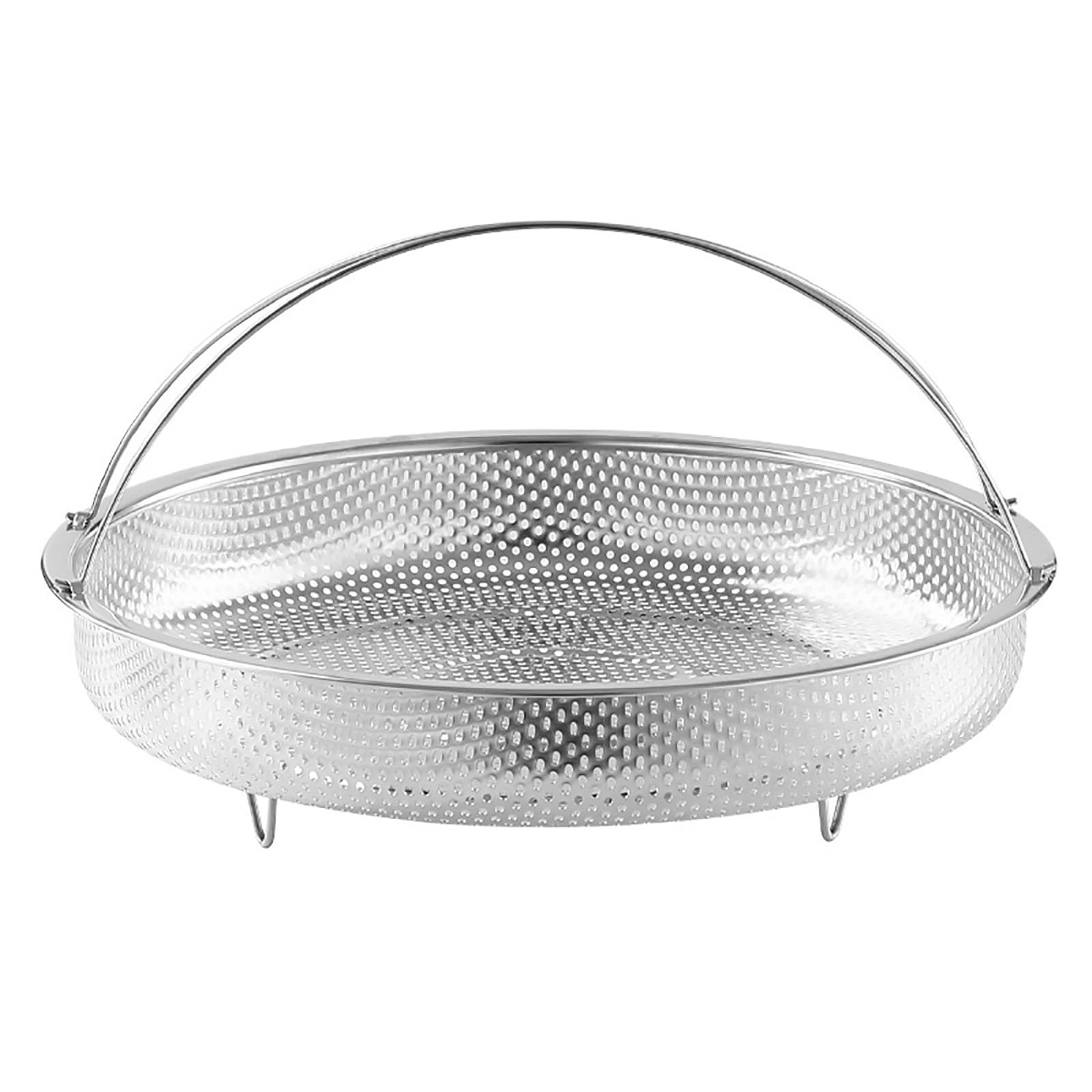 Multifunctional All-In-One Pan Steamer Basket with Handle, Household Stainless Steel Draining Basket Fine Mesh Steam, Dishwasher Safe, Perfect for Steaming Vegetables, Easy Use (S-8.85IN)