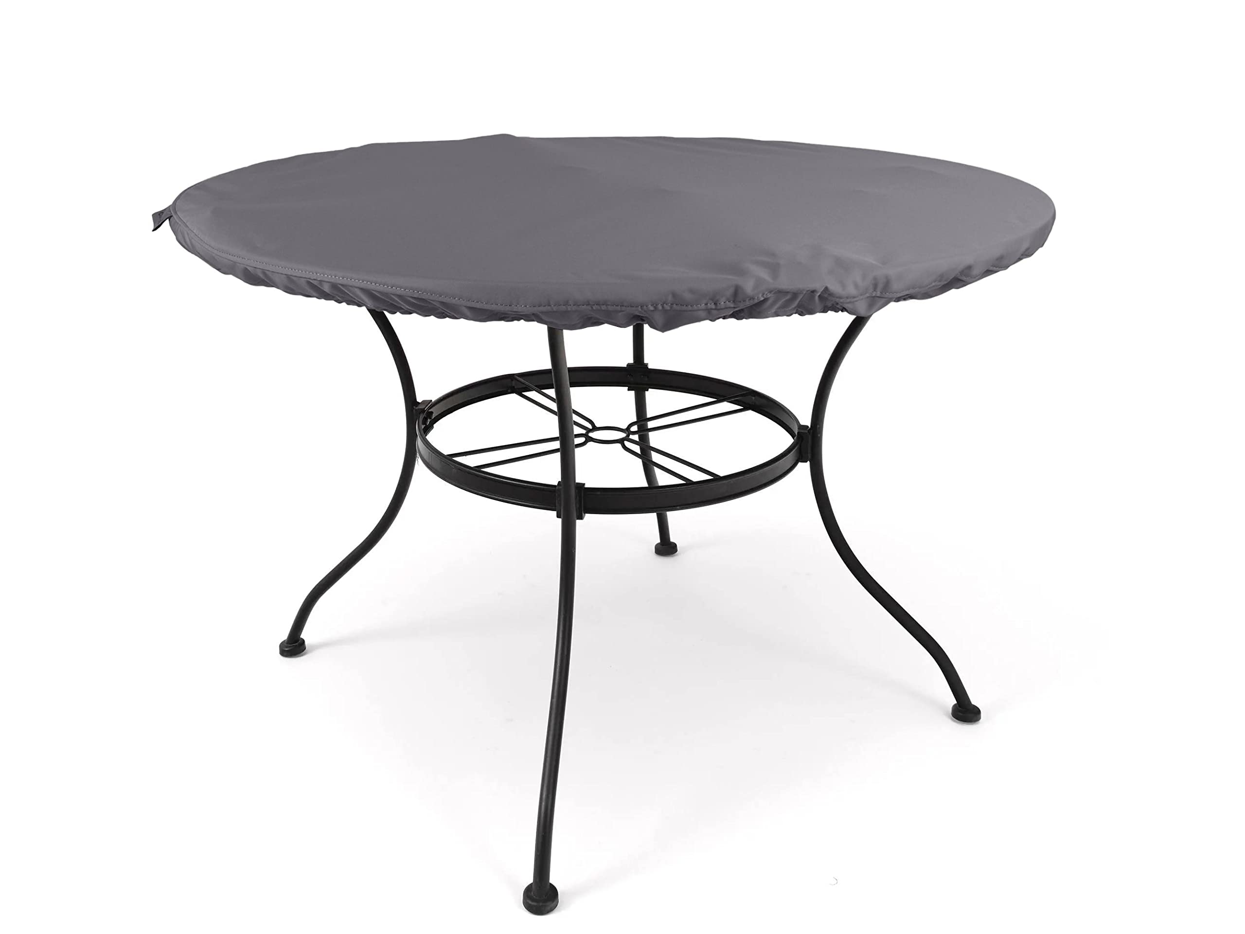 Covermates Round Table Top Cover - Water-Resistant Polyester, Adjustable Buckle Straps, Middle Buckle Strap, Patio Table Covers, 42-48 Diameter, Charcoal