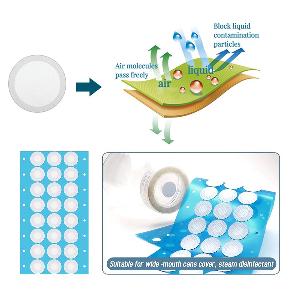 Synthetic Filter PaperStickers, 20 mm, 0.3 μm, Monotub Filter, Filter Discs Mycology - MonotubMushroom Fruiting Chamber Synthetic Filter Disc (30)