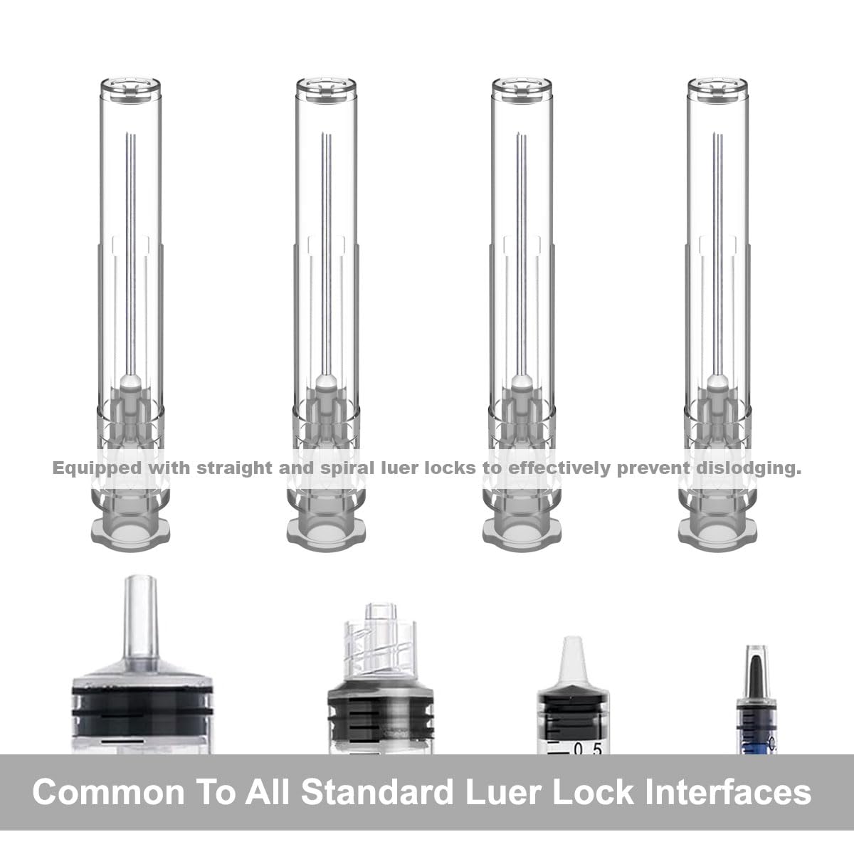 100 Pack 27G 1 Inch Luer Lock Industrial Dispensing Accessories, Individually Wrapped, Lab Tools, Suitable for Refilling Liquid, Inks