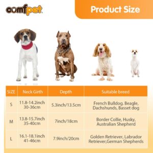 COMFPET Dog Cones for Medium Dogs and Cats Recovery After Surgery, Cone of Shame for Pets to Stop Licking for Small Medium Large Breed, Ecollar for After Surgery