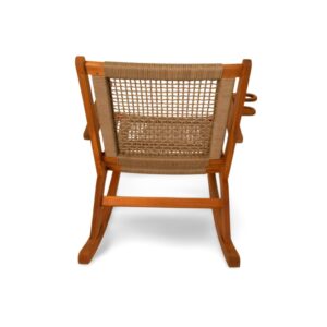 Aspect Living Vega Outdoor Rocking Chair with Beverage Holder - Natural Finish Wooden Chair, Patio, Poolside, Backyard, Garden - Indoor & Outdoor Use - Robust Wood Construction - 65245