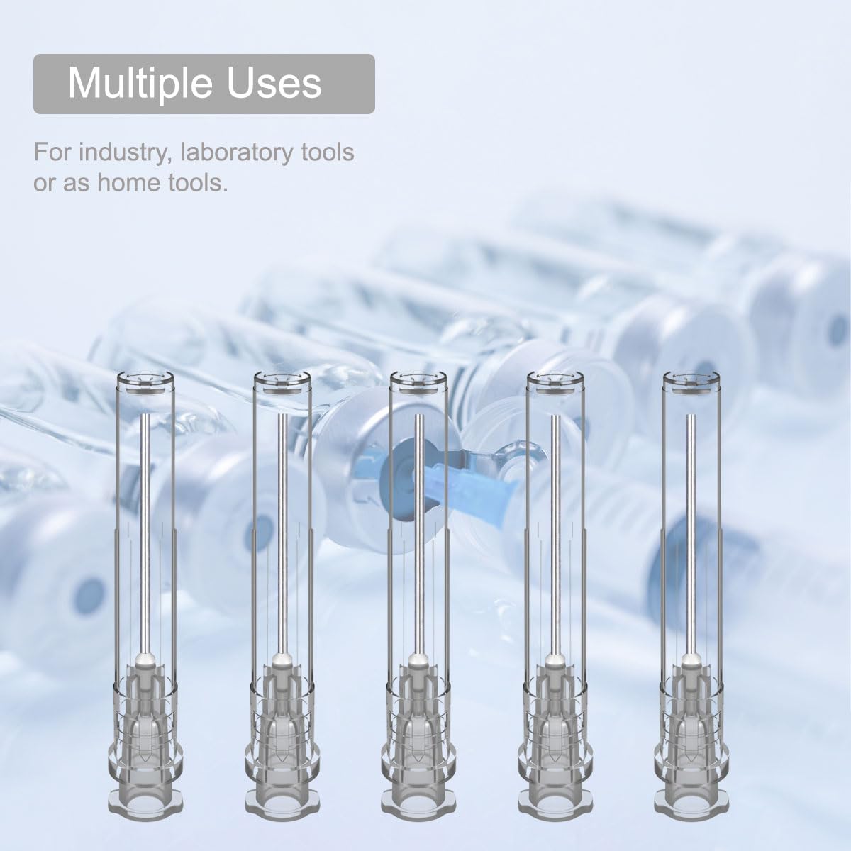 100 Pack 27G 1 Inch Luer Lock Industrial Dispensing Accessories, Individually Wrapped, Lab Tools, Suitable for Refilling Liquid, Inks