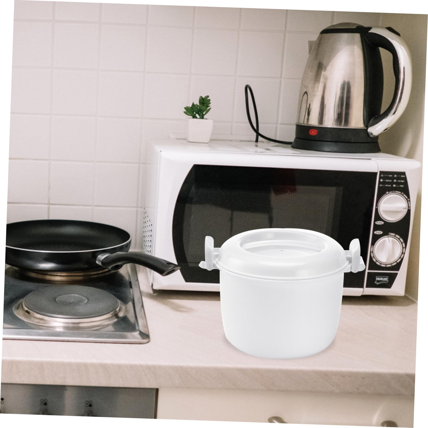 RORPOIR Rice Cooker Rice Maker for Microwave Food Storage Bowl Microwave Bowl with Lid Microwave Rice Pots Microwave Rice Cooking Microwave Steamer Basket Travel Pasta Insulation Plastic