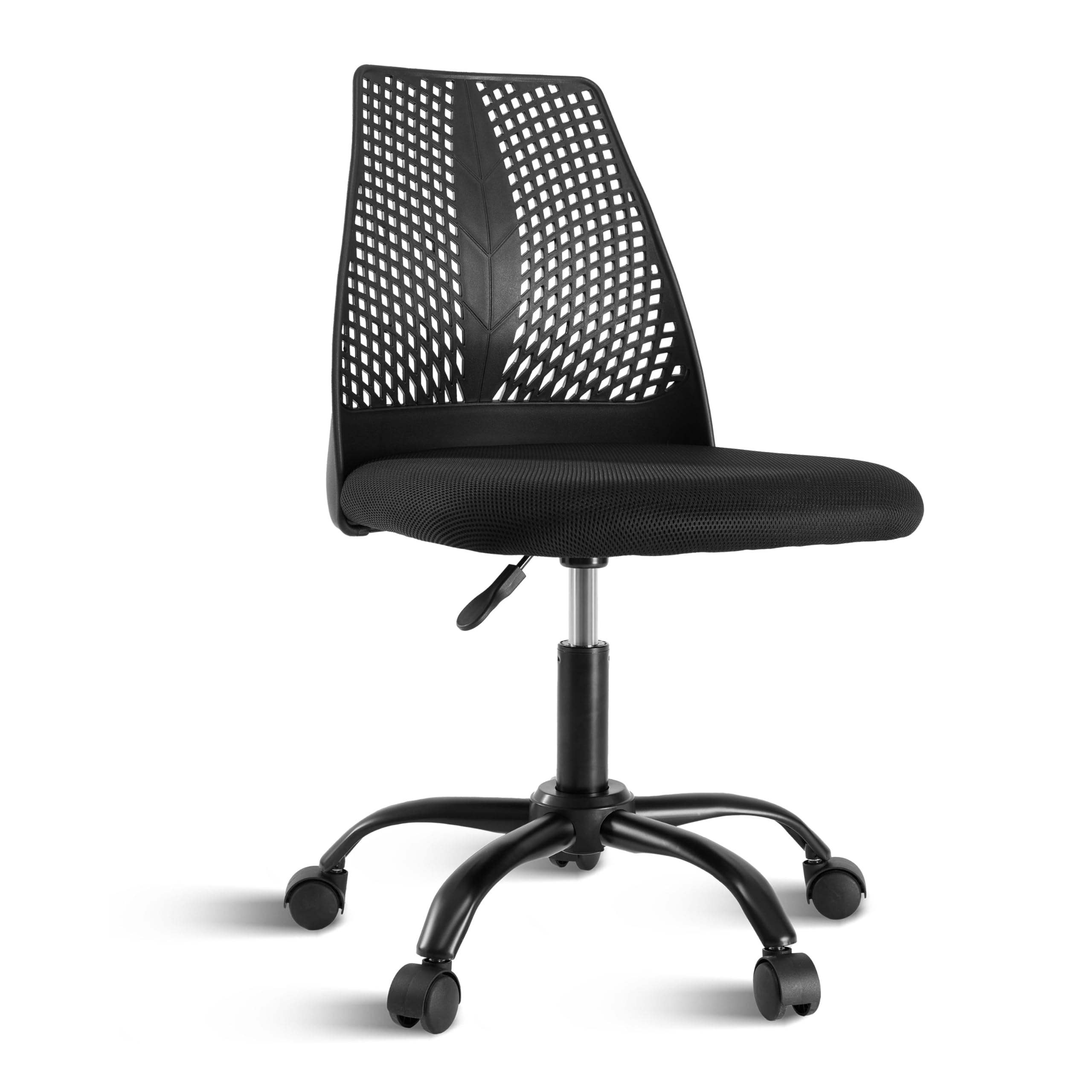 Simple Deluxe Office, Ergonomic Mesh Computer Wheels and Arms and Lumbar Support Adjustable Height Study Chair, Black