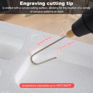 Hot Wire Foam Cutter - 4 in 1 Electric Cutting Machine Pen Tools Kit, 100-240V / 28W Styrofoam Cutting Pen with Versatile Tips and Carrying Case, Heated Foam Carving Knife Kit