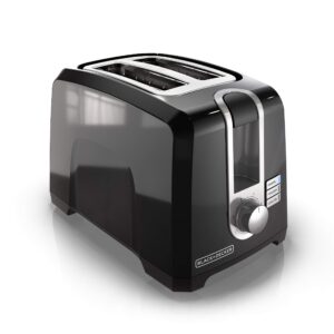 BLACK+DECKER Crush Master Blender, 10-Speeds with Stainless Steel Blades, Black, BL2010BP and BLACK+DECKER 2-Slice Extra Wide Slot Toaster, One Size