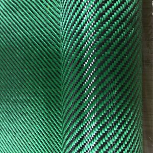 GatherTOOL 100cm*50cm Green Carbon Aramid Fiber Hybrid Fabric Cloth 3K Carbon Fiber Green Aramid Fiber 190gsm 0.2mm Thickness