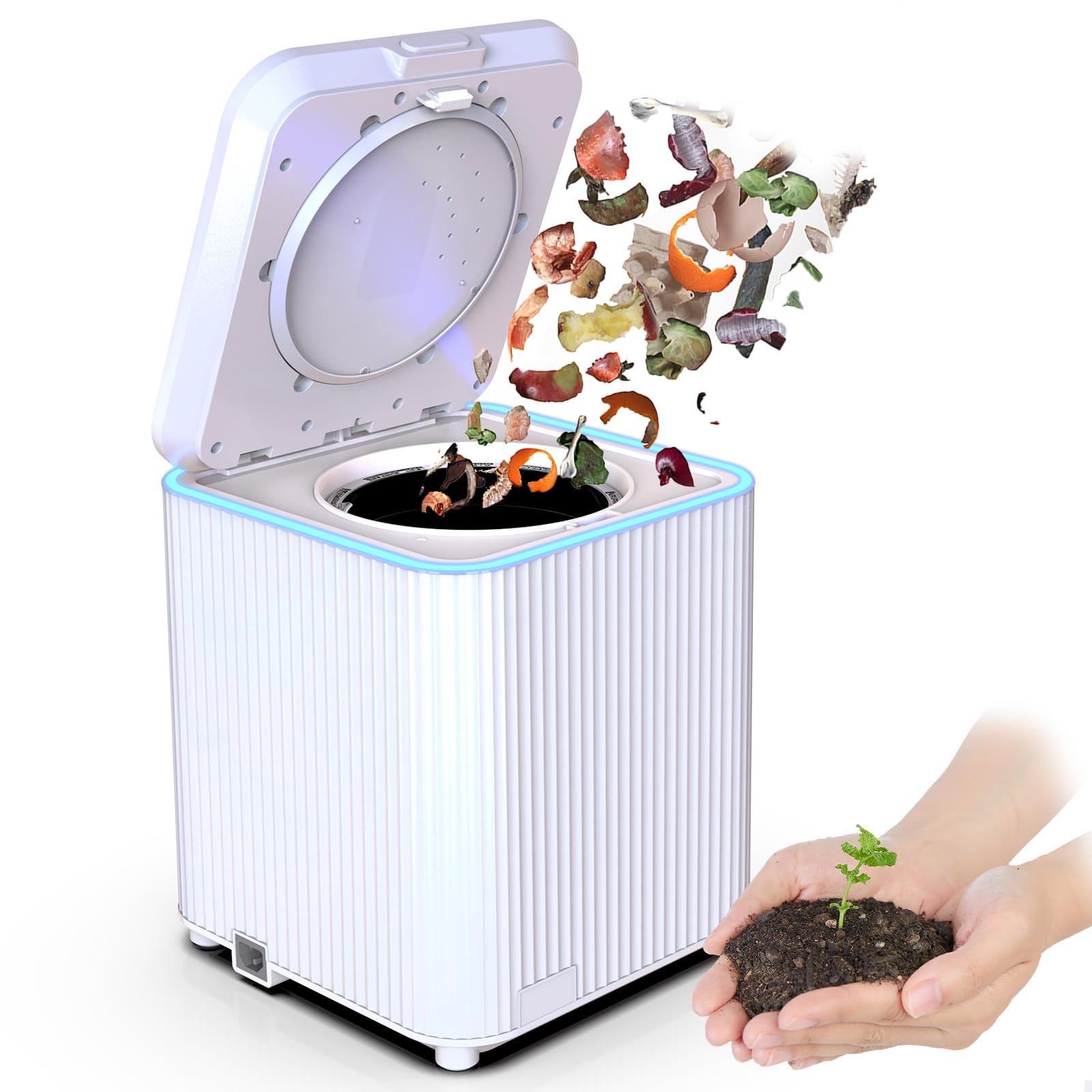 SQUEEZE master Electric Kitchen Composter-Smart Kitchen Waste Composter-3.5L/0.92 Gallons Compost Machine for Kitchen-Turn Garbage into Treasure-Drying、Crushing and Fermentation Functions