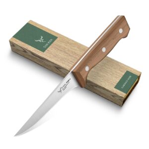 tan ren 5" boning knife for meat cutting, flexible brisket knife, small boning carving knife, fillet knives for meat, stainless steel skinning knife