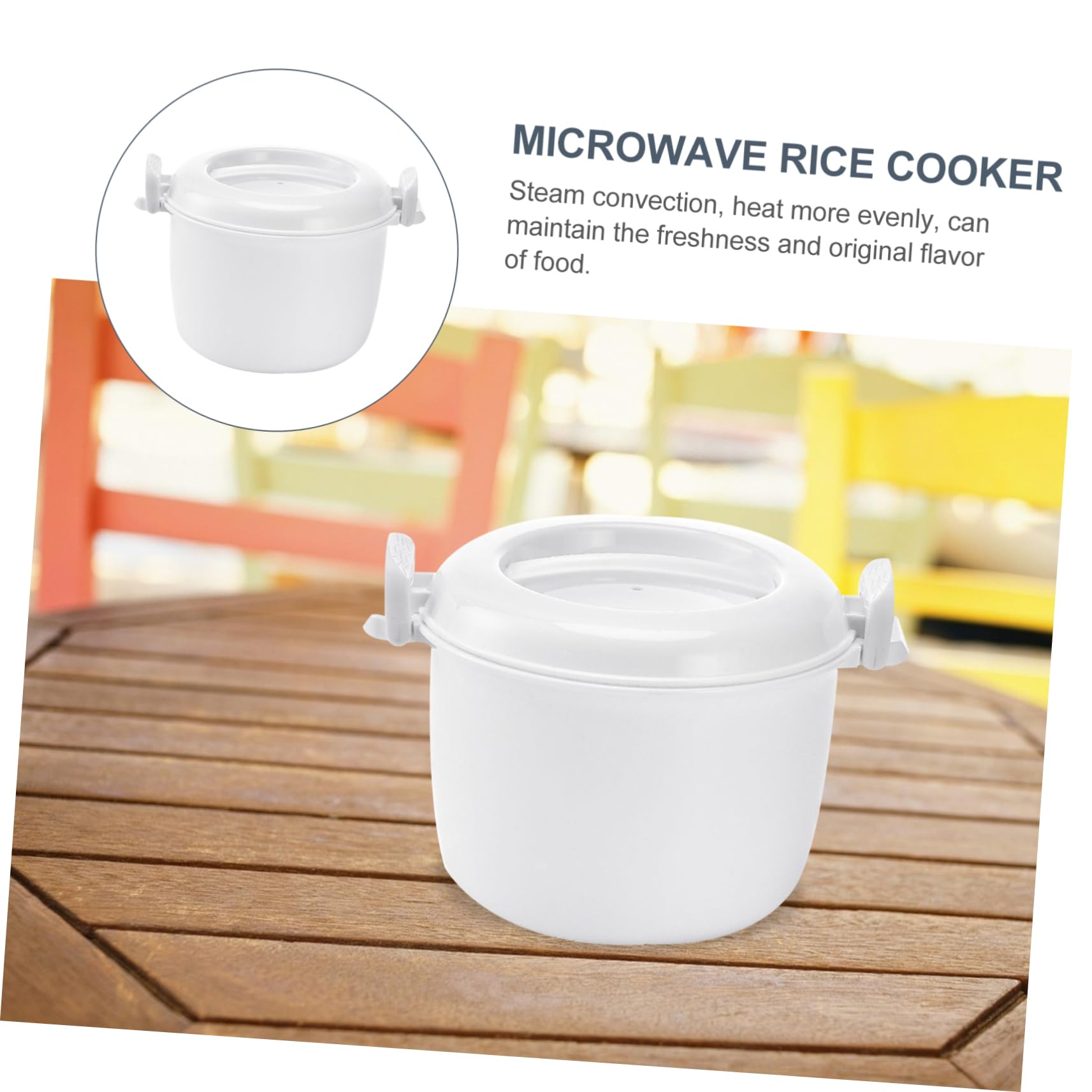 RORPOIR Rice Cooker Rice Maker for Microwave Food Storage Bowl Microwave Bowl with Lid Microwave Rice Pots Microwave Rice Cooking Microwave Steamer Basket Travel Pasta Insulation Plastic