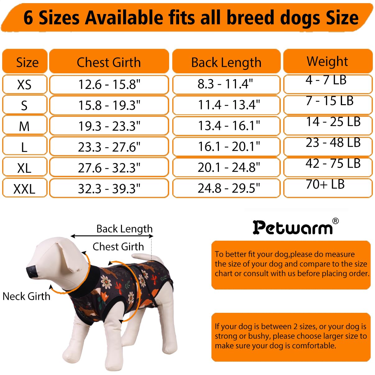 PetWarm Recovery Suit for Male Dogs Neutered,Surgery Suit for Dogs,Professional Pet Recovery Shirt Dog Abdominal Wounds Bandages Female Male Dog Onesie for Spay Neuter,Zoo Pattern,Black Brown,XL