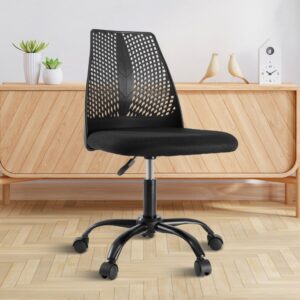 Simple Deluxe Office, Ergonomic Mesh Computer Wheels and Arms and Lumbar Support Adjustable Height Study Chair, Black