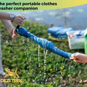 Dezitrek Original Ultra Light Clothes Wringer - Ideal for Light-Weight Clothing, Manual Hand Crank Laundry Wringer for Off Grid Living, Camping, Hotel and Travel - Compact, Eco-Friendly Towel Wringer