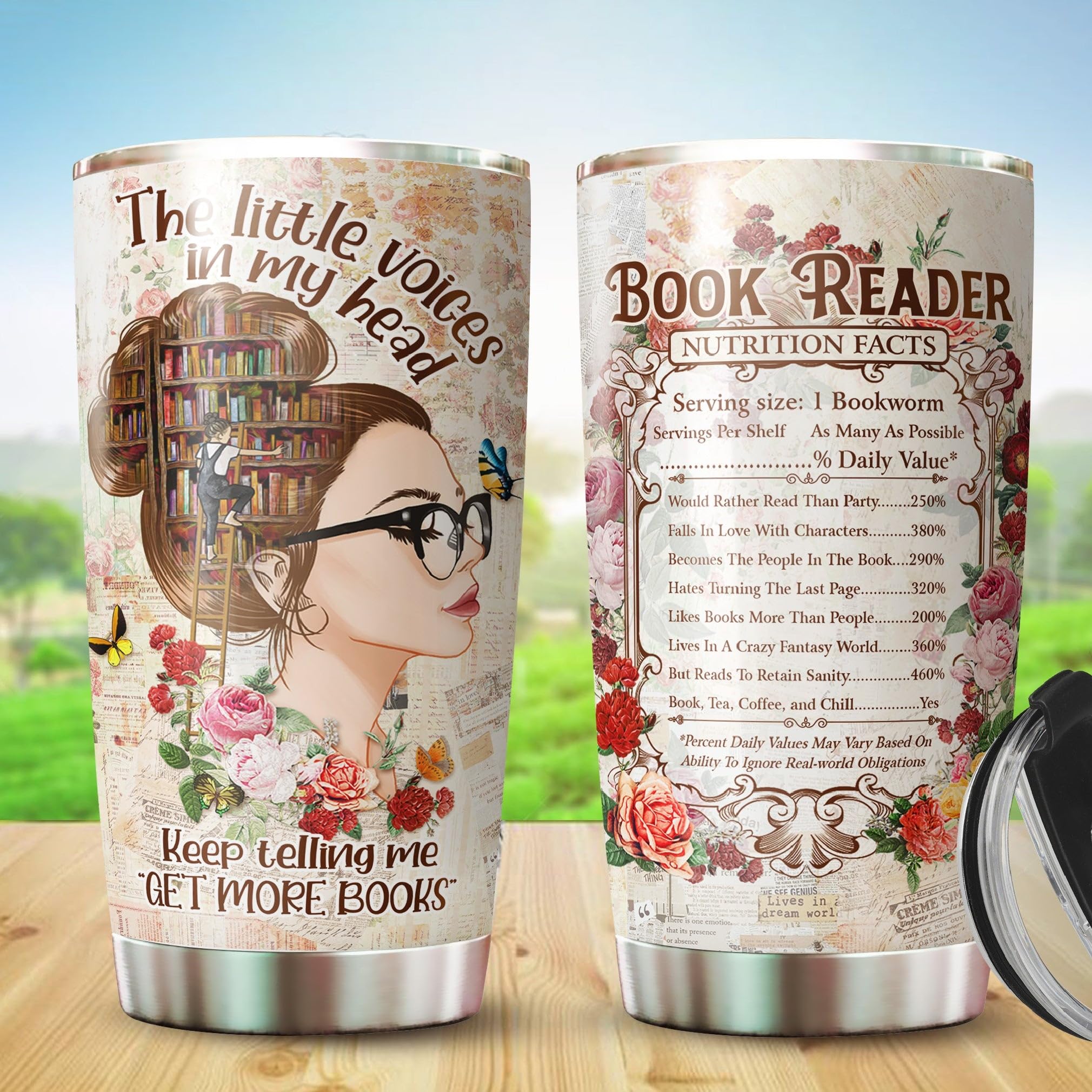 Book Lover Tumbler - Gifts For Book Lover On Christmas, Birthday - Librarian Tumbler for Women - Book Lover Mug - Book Lover Cup - Gifts for Women - Gifts for Her