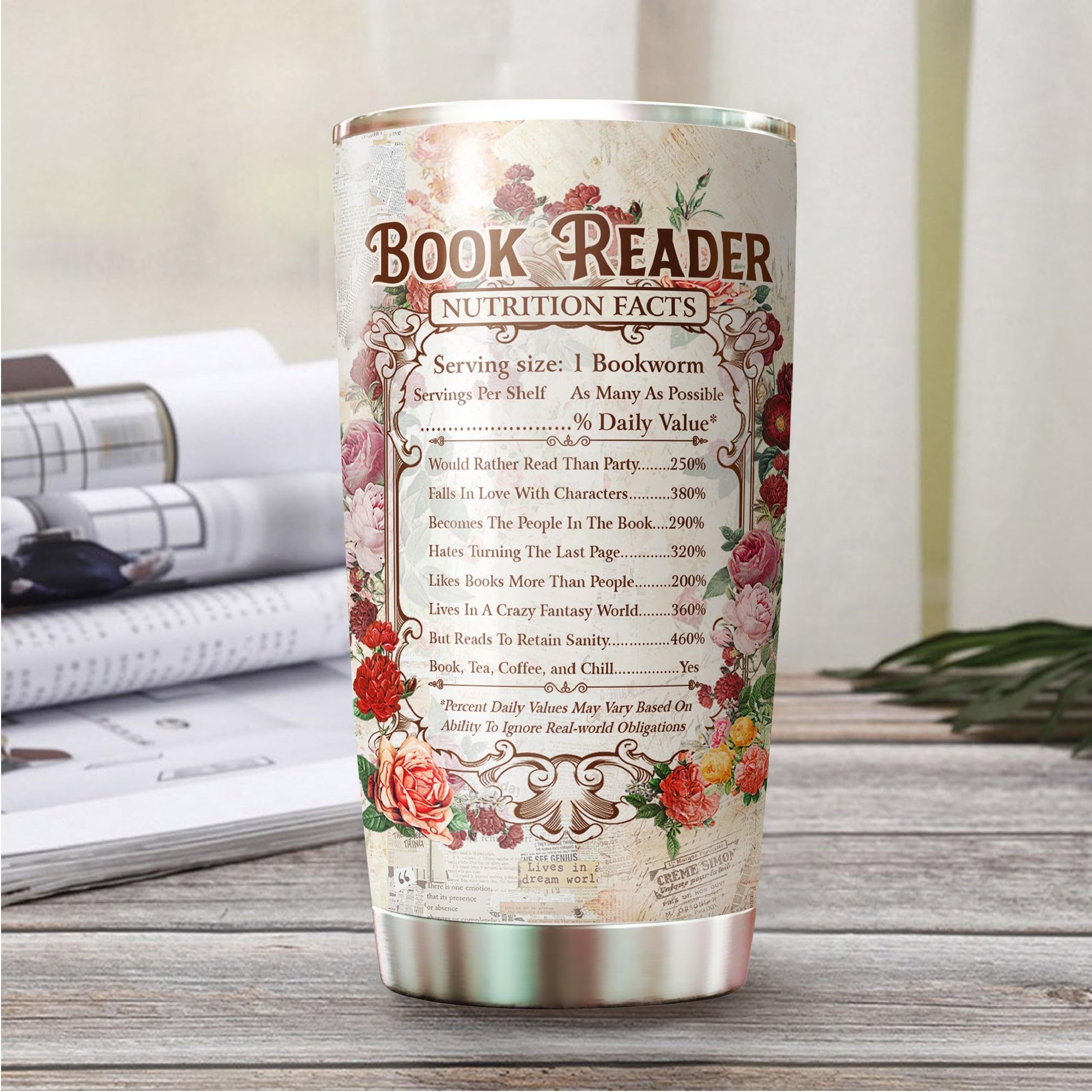 Book Lover Tumbler - Gifts For Book Lover On Christmas, Birthday - Librarian Tumbler for Women - Book Lover Mug - Book Lover Cup - Gifts for Women - Gifts for Her