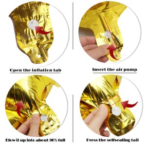 Gold Number Balloon 40 Inch, 0 Number Balloons, 10 20 30 40 50 Numbers Balloon Birthday Decorations, Gold Party Supplies for Women Men