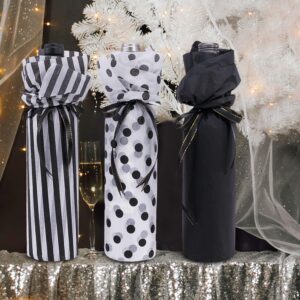 MR FIVE Black and White Tissue Paper Bulk,20" X 28",Black and White Tissue Paper for Gift Bags,Black and White Gift Tissue Paper for Graduation,Birthday,Holiday Party Decoration,30 Sheets (Black)