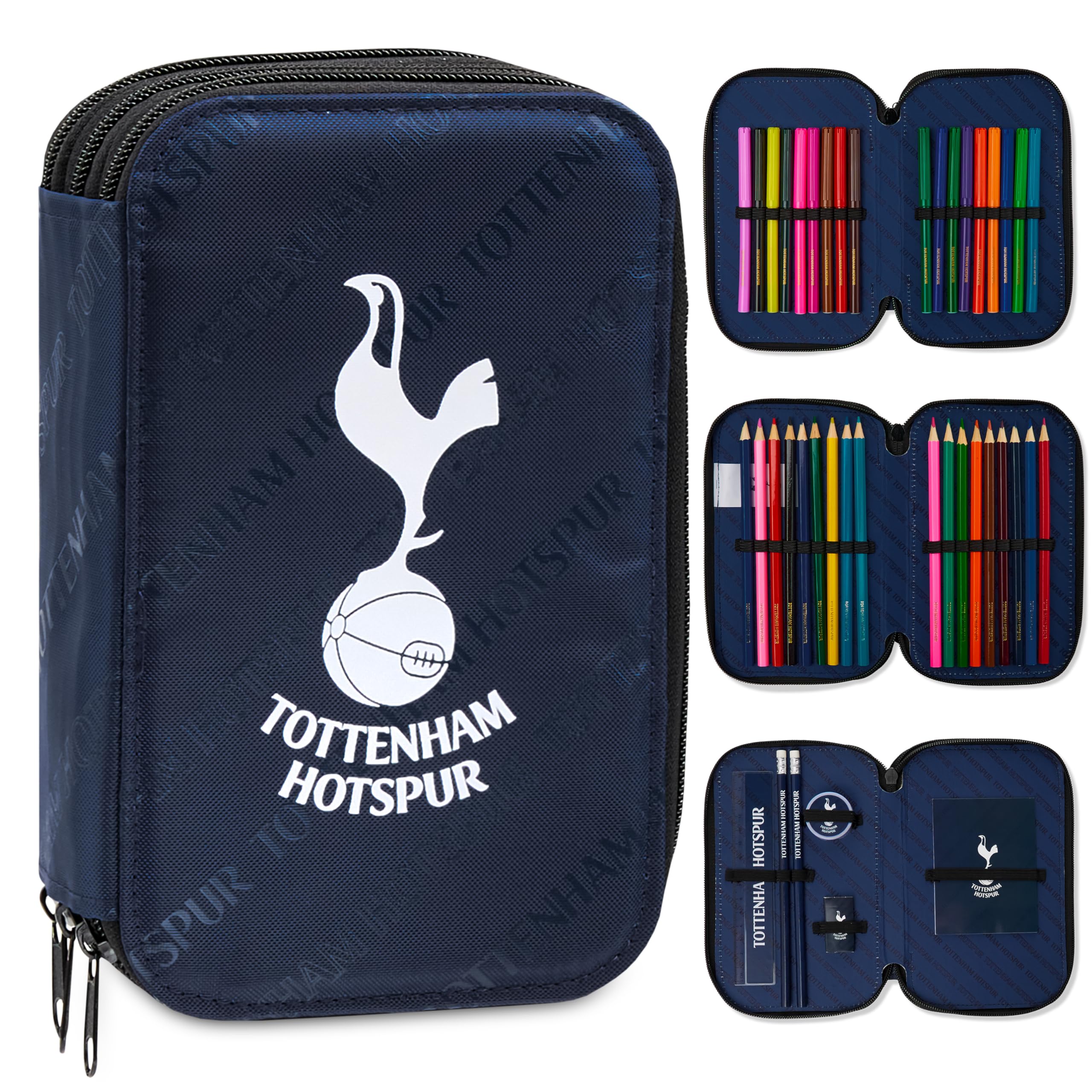 Tottenham Hotspur F.C. Filled Pencil Case, Stationery Set - School Supplies