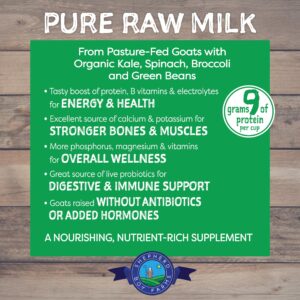 Shepherd Boy Farms Freeze Dried Raw Goats Milk with Probiotics for Dogs & Cats (Super Greens), Organic USA Veggies & Fruits, High Protein, Digestible Goat Milk Powder, Food Toppers - Makes 32 FL OZ