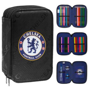 chelsea f.c. filled pencil case, colouring and stationery set - school supplies