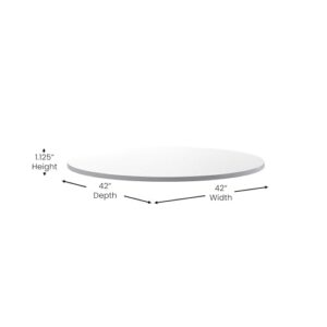 Flash Furniture Glenbrook 42" Round Table Top with White or Gray Reversible Laminate Top