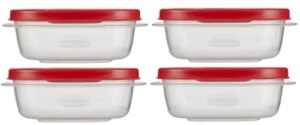 utensilux rubbermaid food storage containers, 1.25 cup food storage containers, 9 peice set, easy find lids, 4 containers, 4 lids chalk pen and chalk labels