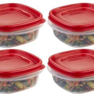 Utensilux Rubbermaid Food Storage Containers, 1.25 Cup Food Storage Containers, 9 Peice Set, Easy Find Lids, 4 Containers, 4 Lids Chalk Pen And Chalk Labels