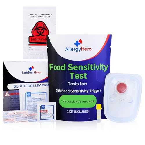 Food Sensitivity Comprehensive Test - 286 Food Intolerance Items Tested - Easy at-Home Collection