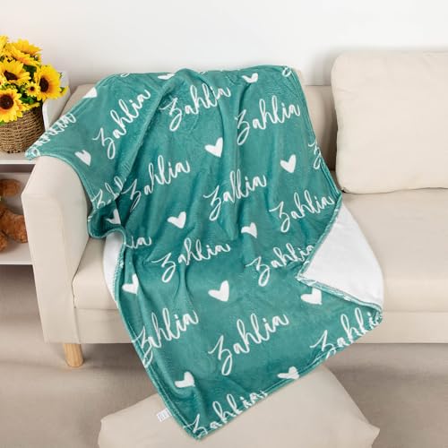 callie Personalized Name Throw Blankets for Kids Adults, Custom Soft Warm Flannel Blanket Gifts for Women Men Boys Girls Baby