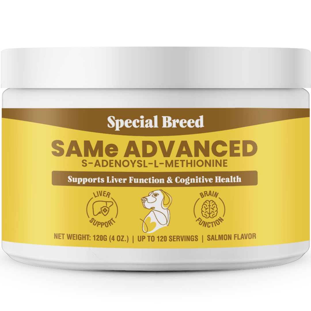 Special Breed Same for Dogs - S-Adenosyl-L-Methionine, Same Advanced, Liver Support Supplement for Dogs, Brain and Cognitive Support, Sam e for Dogs (120 Grams)