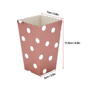 Popcorn Boxes 36PCS Large Capacity Popcorn Paper Boxes Buckets Top Opening Popcorn Cups Popcorn Container for Movie Party(Rose Gold)