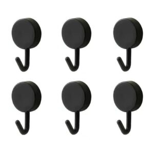 dhdestined fateful 6 pack adhesive hooks cute utility hooks, key hooks for wall decorative, for hanging hat, towel, key, towel hook wall mount for home, kitchen, bathroom, office(black)