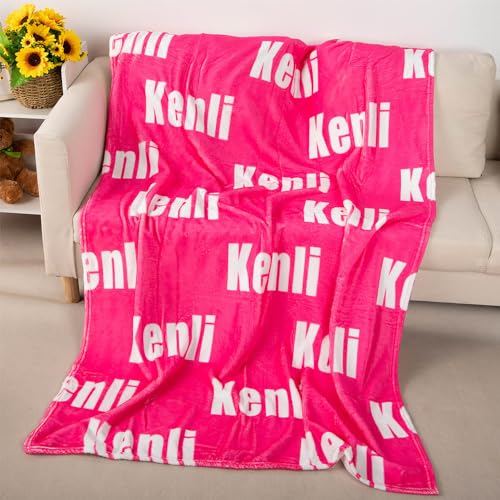 callie Personalized Name Throw Blankets for Kids Adults, Custom Soft Warm Flannel Blanket Gifts for Women Men Boys Girls Baby