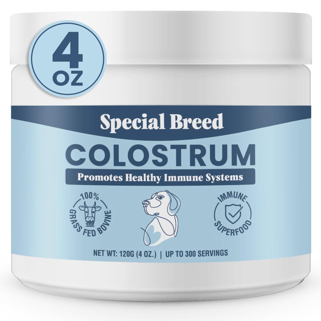 Special Breed Bovine Colostrum for Dogs and Cats, Immune Support Supplement for Allergy and Itch Relief, Grass Fed Colostrum Powder (120 Grams)