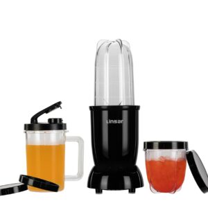 Linsar High Speed Blender (Matte Black) with additional Blender Cups, Amazing Shape Bullet Blenders For Making Smoothies, Mini Blender, Smoothie Maker for Gym, Work or Home