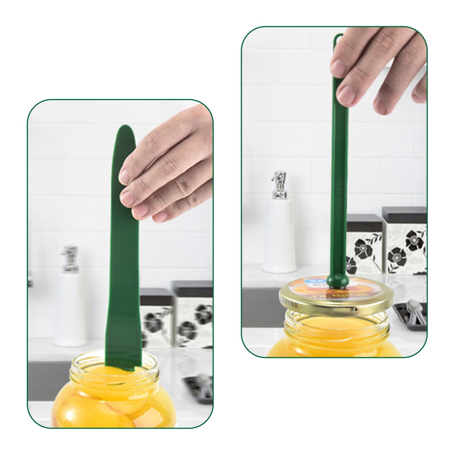 2 Pieces Canning Tools Kit, 1 Pieces Canning Bubble Popper Remover and 1 Pieces Jar Lid Lifter Magnetic Lid Lifters (Green)