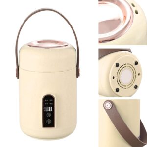 Small Rice Cooker, Easy To Use Efficient Heating Electric Stewpot Multifunction for Office for Home (Beige)