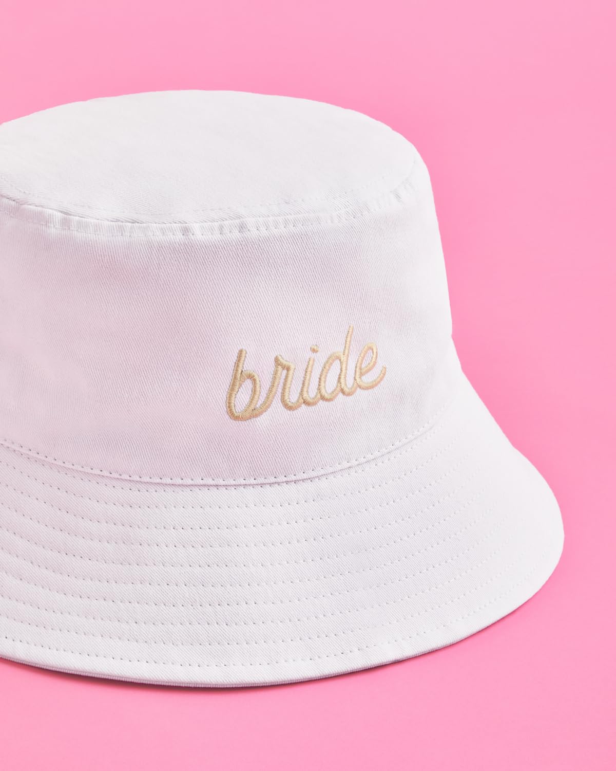 xo, Fetti Bachelorette Party Embroidered White Bride Bucket Hat | Bach Party Decorations, Beige Bride to Be Accessory, Neutral Bridesmaid Favors, Bridal Shower Supplies