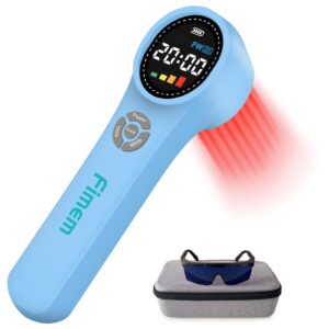 fimem red light therapy for dogs, 4x980nm+4x810nm+16x660nm infrared red light therapy machine for pain of animals, cold laser therapy machine for cats and horse, hand-held therapy laser for pets